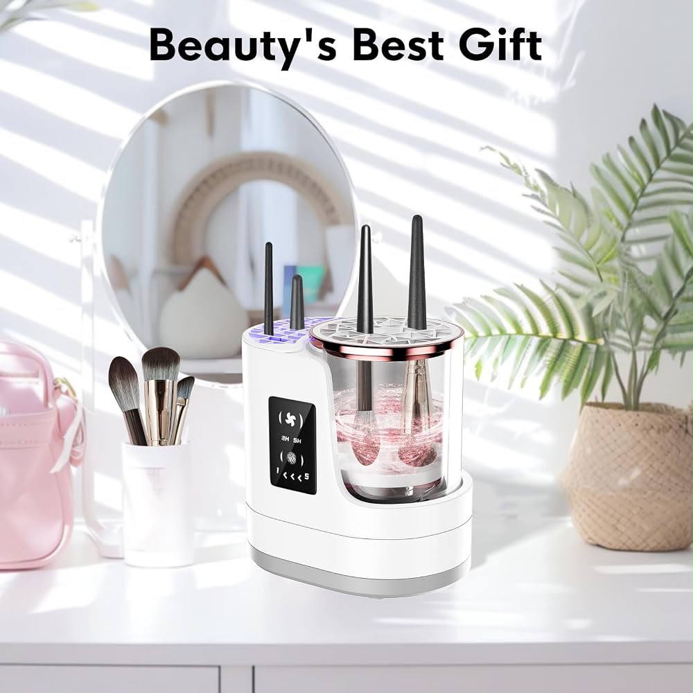 3 IN 1 Automatic Electric Makeup Brush Cleaner, with Makeup Brush Dryer ,Portable USB, Deep Cleaning for All Size of Brush Sets