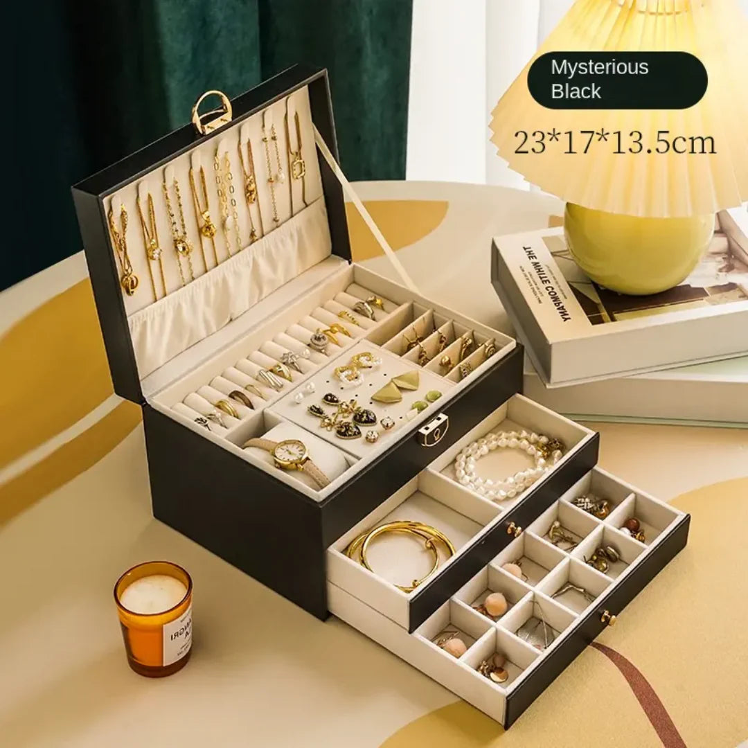 Luxury Multi Compartment Jewelry Box || Elegant Storage Organizer for Women || Premium Quality