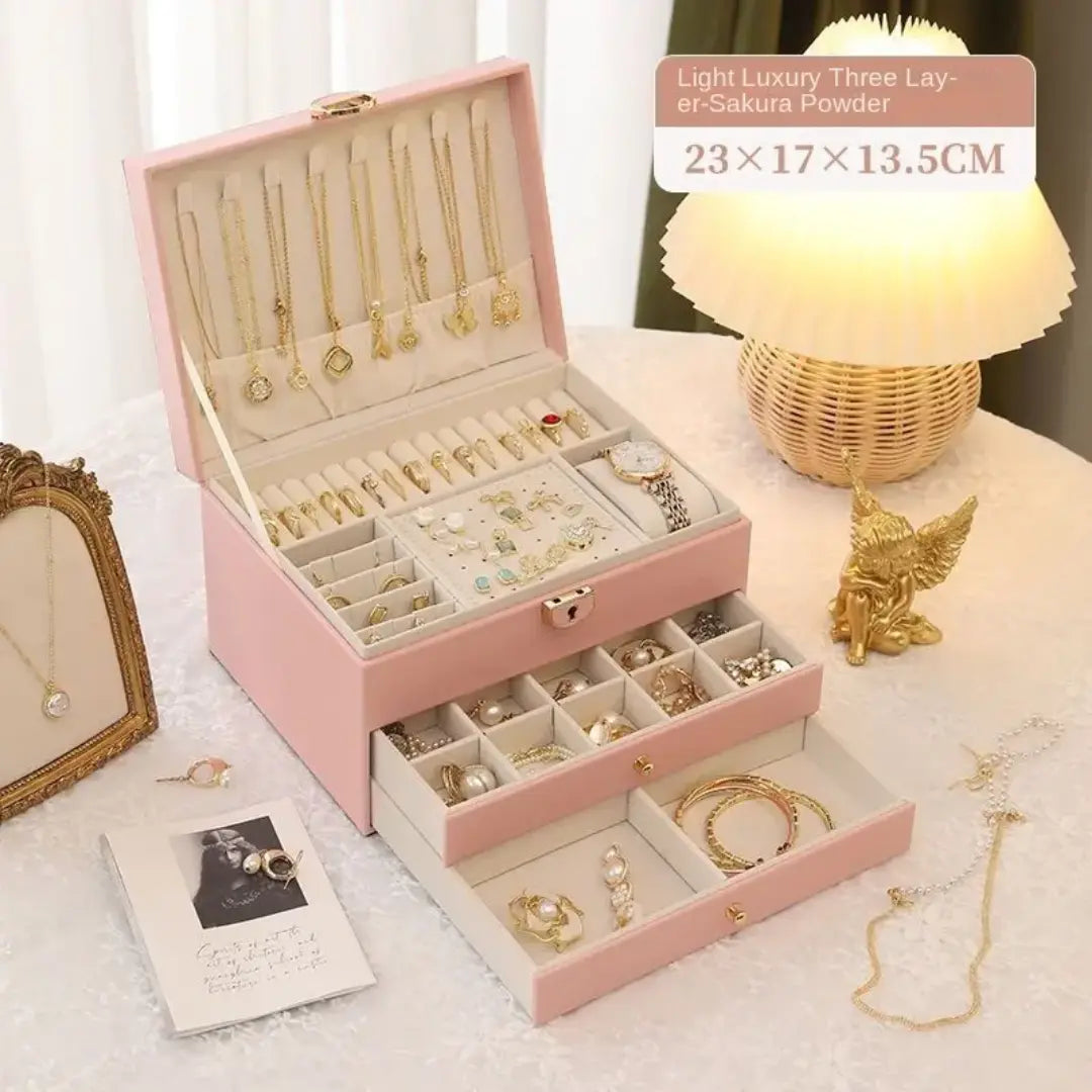 Luxury Multi Compartment Jewelry Box || Elegant Storage Organizer for Women || Premium Quality
