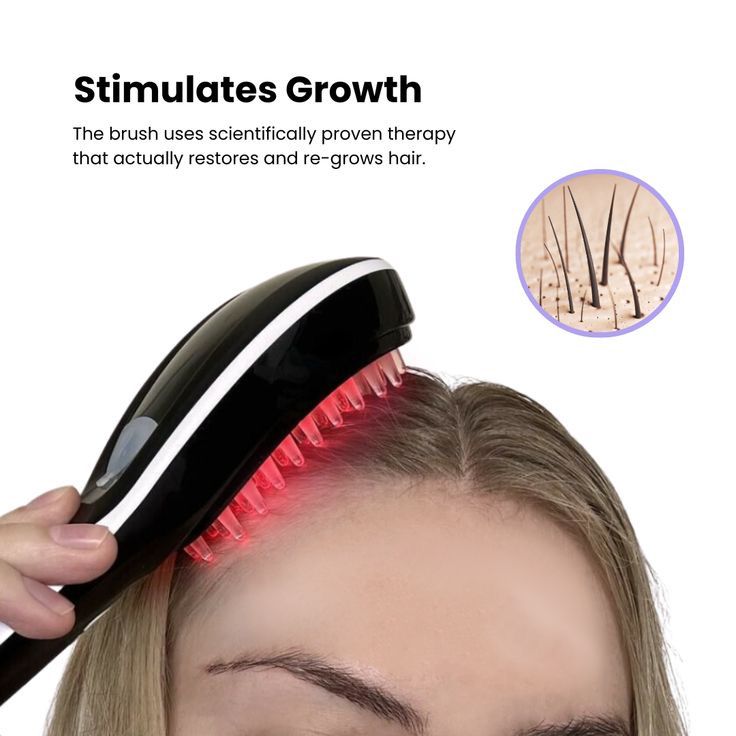 LED Steam & Vibration Hair Growth Brush – Scalp Therapy for Thicker, Healthier Hair
