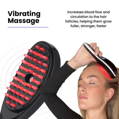LED Steam & Vibration Hair Growth Brush – Scalp Therapy for Thicker, Healthier Hair