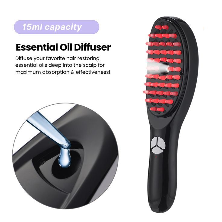 LED Steam & Vibration Hair Growth Brush – Scalp Therapy for Thicker, Healthier Hair