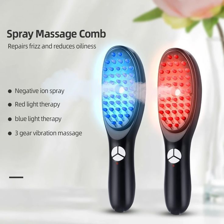 LED Steam & Vibration Hair Growth Brush – Scalp Therapy for Thicker, Healthier Hair