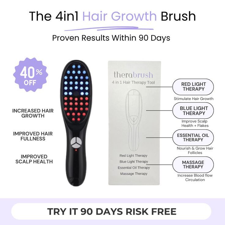 LED Steam & Vibration Hair Growth Brush – Scalp Therapy for Thicker, Healthier Hair