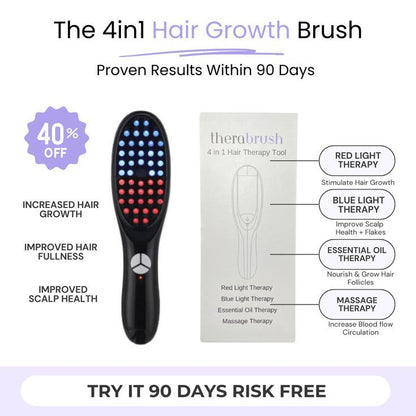 LED Steam & Vibration Hair Growth Brush – Scalp Therapy for Thicker, Healthier Hair