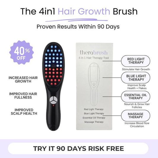LED Steam & Vibration Hair Growth Brush – Scalp Therapy for Thicker, Healthier Hair