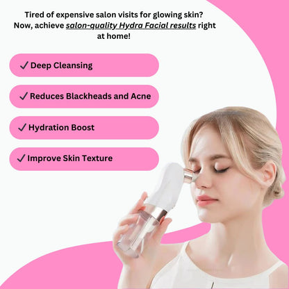 Vacuum Pore Cleaner | Mini Hydra Facial Device | 6 Month Warranty | With Free Of Cost Gift