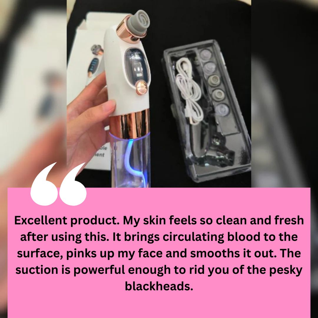 Vacuum Pore Cleaner | Mini Hydra Facial Device | 6 Month Warranty | With Free Of Cost Gift