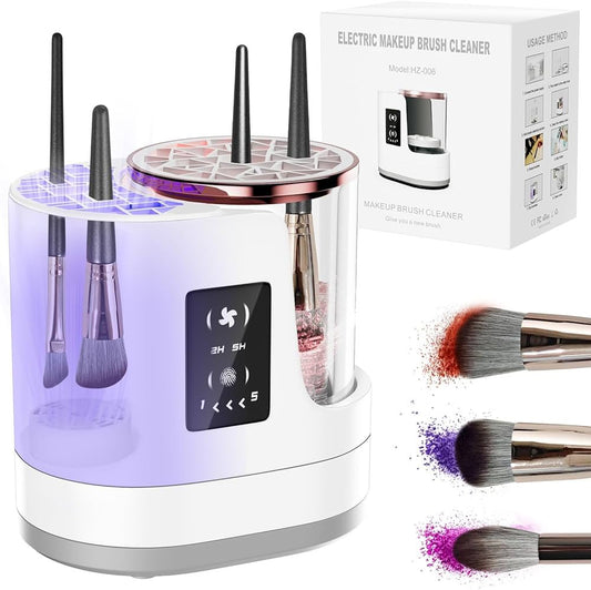3 IN 1 Automatic Electric Makeup Brush Cleaner, with Makeup Brush Dryer ,Portable USB, Deep Cleaning for All Size of Brush Sets