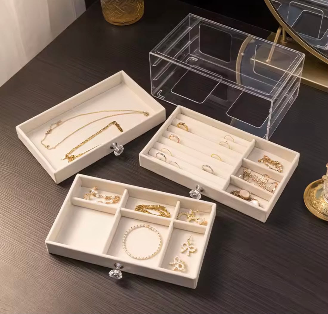 Acrylic 3 Layers Jewellery Box  || Elegant Organizer Bracelets, Earrings, Rings, Pendant, Watches || Luxury Gifts for Your Loved One || Premium & Imported Quality