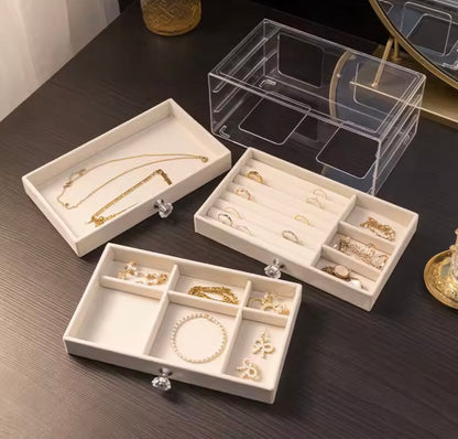 Acrylic 3 Layers Jewellery Box  || Elegant Organizer Bracelets, Earrings, Rings, Pendant, Watches || Luxury Gifts for Your Loved One || Premium & Imported Quality