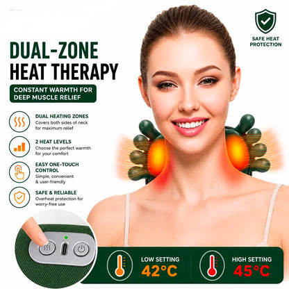 4D Neck & Shoulder Massager with Heat – Deep Tissue Massage for Neck, Back, Shoulders & Hands | Premium Quality | 1-Year Warranty