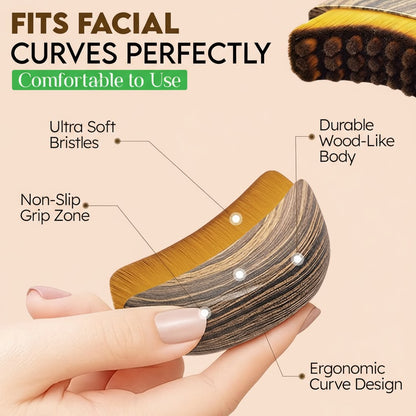 Lymphatic Contour Face Brush – Premium Imported Facial Sculpting & De-Puffing Brush
