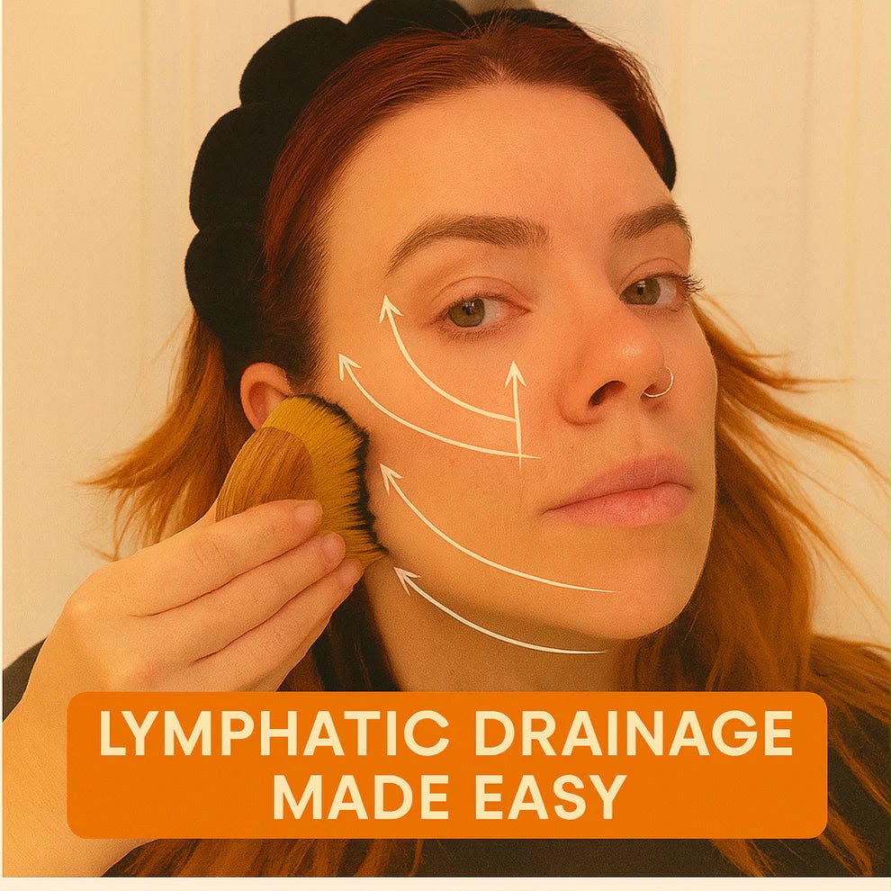 Lymphatic Contour Face Brush – Premium Imported Facial Sculpting & De-Puffing Brush