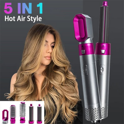Hot Air Brush 5-in-1 Hair Dryer Brush  ( Allow To Open On parcel 100%  warranty )