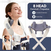 Neck & Back Massager With Heat – Professional Electric Cervical Deep Tissue Pain Relief Massager / 1 year Warranty + Premium Quality